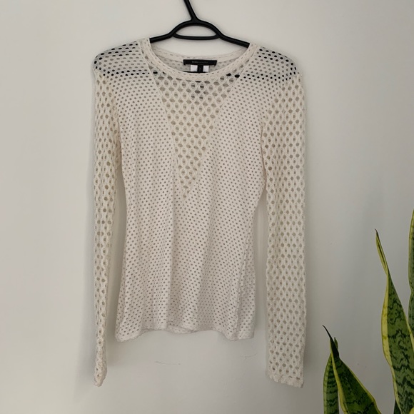 BCBG Maxazria Long sleeve mesh top - Picture 2 of 3